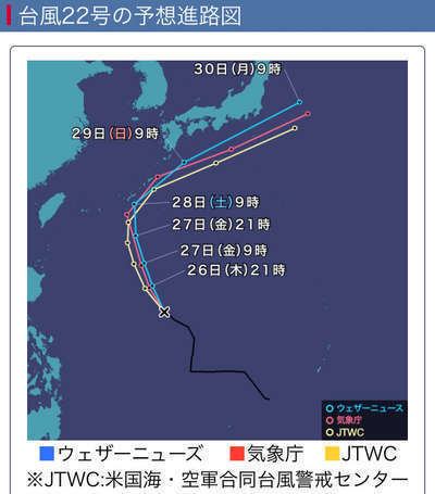 嘘じゃありません 台風22号は心配してませんよ 青島グランドホテル