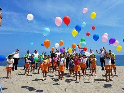 浜坂県民サンビーチの海開き 湯村温泉 朝野家