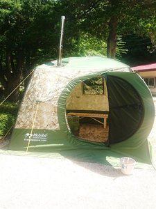 本格的なロウリュが楽しめる、テントサウナを新設 | 日本三大美肌の湯