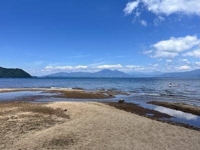 会津の海「猪苗代湖」湖水浴 ① | くつろぎ宿 新滝