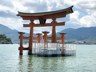 厳島神社大鳥居の改修 | 宮島 神撰の宿 ホテルみや離宮