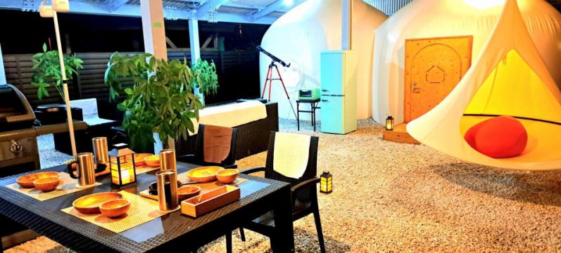 『基本』　持ち込みセルフグランピング（素泊まり）　専用露天風呂付き　1組貸切