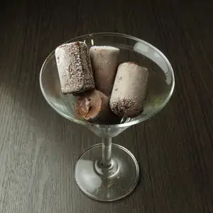 Bite-sized chocolate ice cream