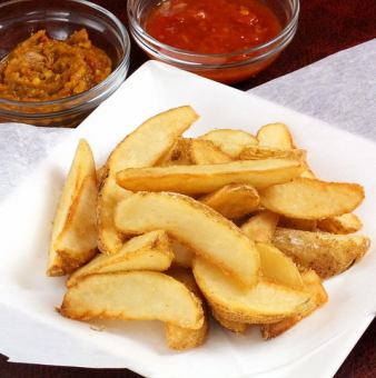 Various crispy potato fries