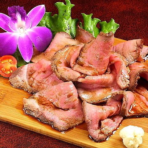 Our popular all-you-can-eat roast beef is available as a great value course♪