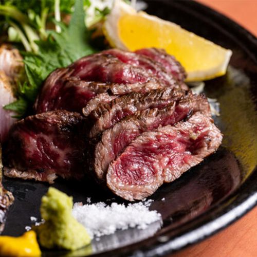 和牛イチボの藁焼き