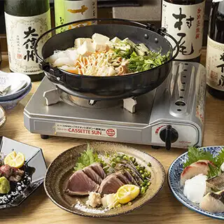 【すぎのこ亭定番プラン】飲み放題付！マグロの藁焼きや塩ちゃんこ鍋など全9品⇒5400円(税込)