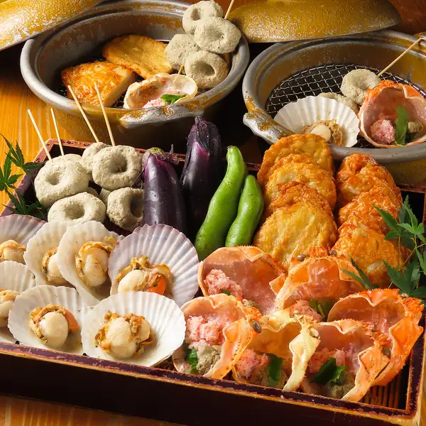 【お通しは選べる♪】お好きな食材を酒蒸しにしてご提供しております