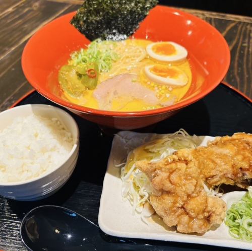 唐揚げセット/油淋鶏セット/鶏南蛮セット(小ライス付き)