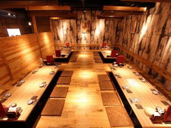 Equipped with horigotatsu private rooms for 13 to 20 people!