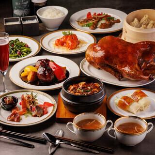 【芳亭コース】北京ダック、黒酢酢豚、海老チリソースなど全9品＋2ｈ飲放付　6480円→4980円