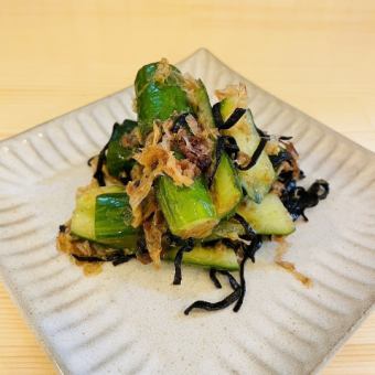 Salted kelp cucumber or spicy miso cucumber