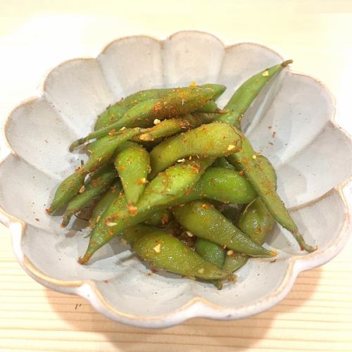 Delicious spicy edamame