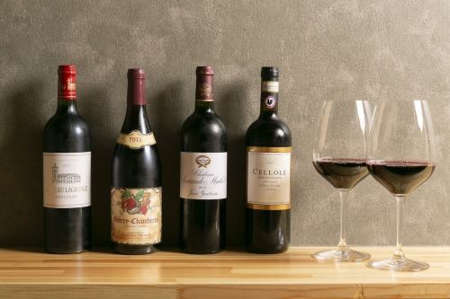 ワインの種類も豊富。