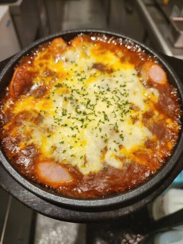 鉄板ウインナーチーズ焼き