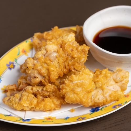 Chicken tempura with grated daikon radish and ponzu sauce