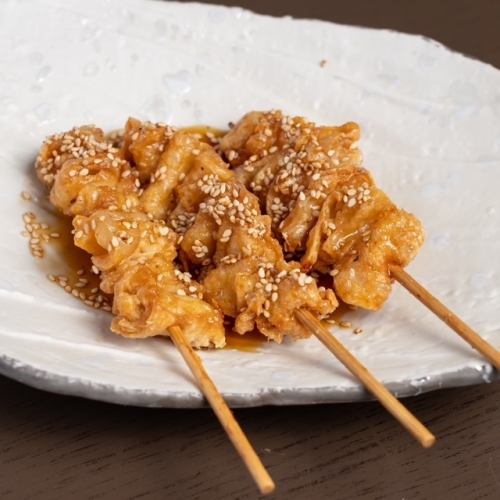 Crispy Chicken Skin Skewers (3 skewers)