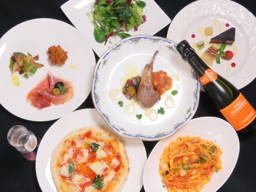 Banquet course! [Food only ☆ 8 dishes 3,564 yen (tax included) course] Enjoy pizza, pasta, and sweets♪