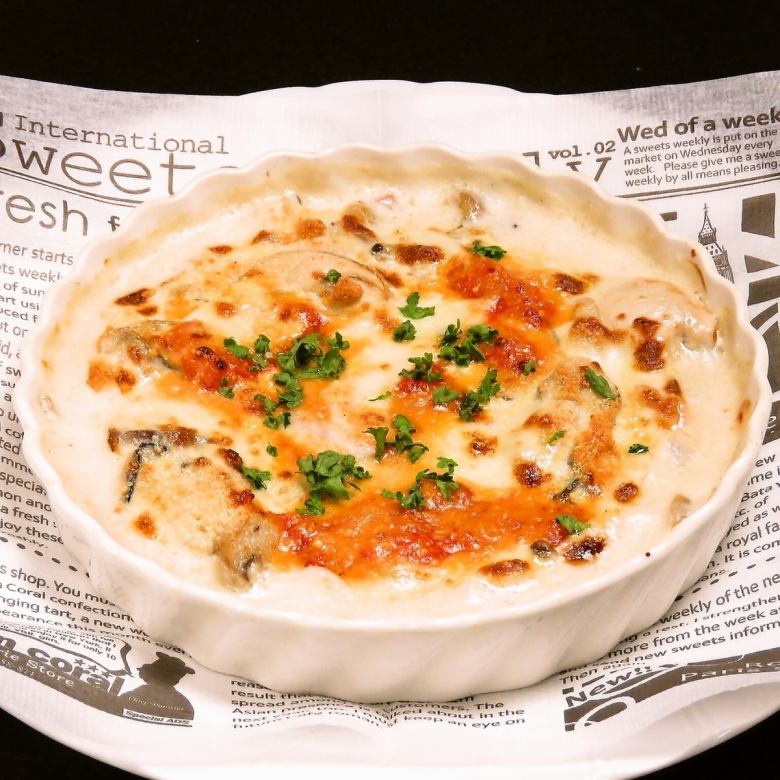 カキときのこのグラタン〔パン付き〕