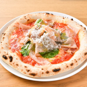 "Prosciutto and Arugula" Prosciutto, arugula, mozzarella