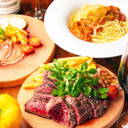 [2 hours all-you-can-drink + 7 dishes 4,480 yen] Enjoy steak and special roast beef carpaccio / also great for year-end parties