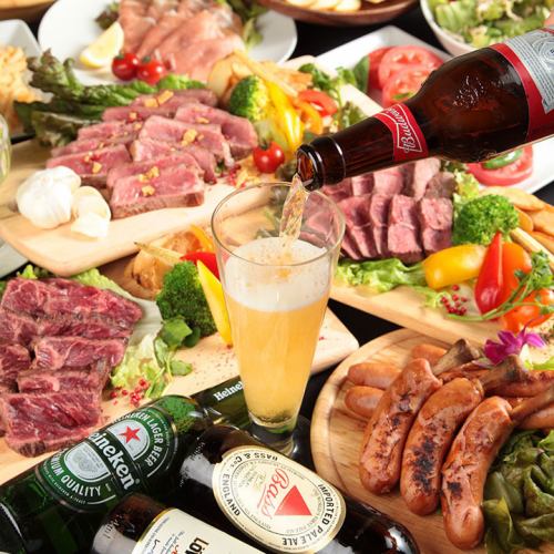 ◆全コースステーキ付き◆2時間飲み放題もついて3,880円~<忘年会・宴会下見・団体様歓迎!>