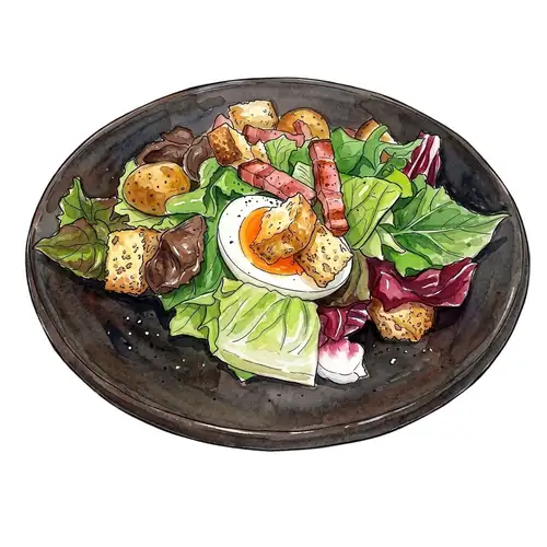 お肉屋さんの満足サラダ