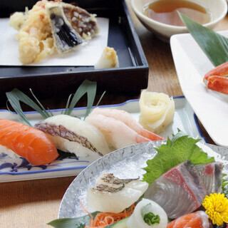 【おすすめ】当日OK！～彩　-いろどり-　コース～　お造り、焼き魚、天婦羅等豊富♪5500円(税込)
