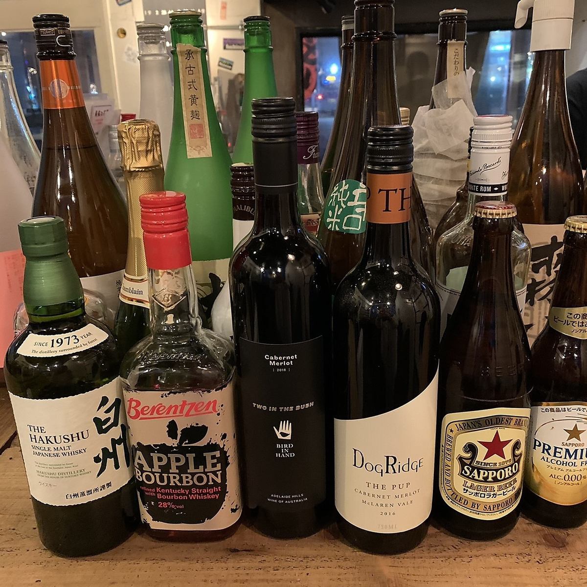 日本酒が豊富です