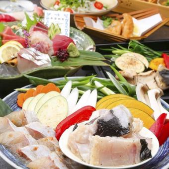 年末聚会/迎新/欢送聚会【限时优惠】火锅之王,石斑鱼火锅,7道菜,畅饮套餐,原价10,000日元→现价9,000日元,单点菜品7,000日元