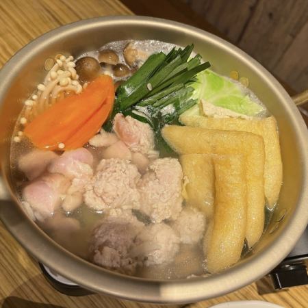 【2時間飲み放題付き】鶏ちゃんこ鍋&自家製もつ煮込み付きコース◆7品5000円(税込)