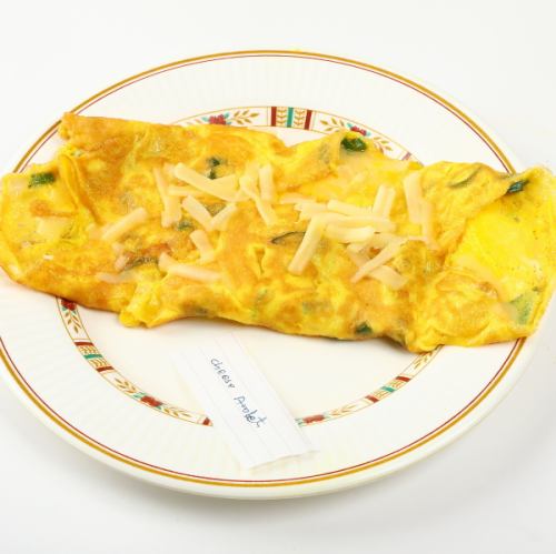 Cheese and Vegetable Omelette / Chicken Chili / Singapore Chicken