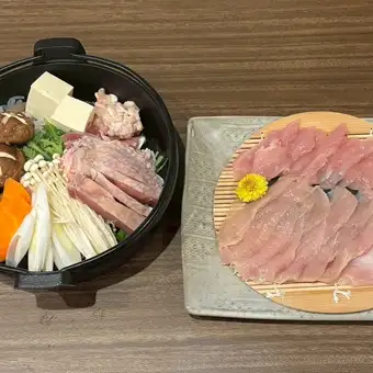 奥久慈軍鶏すき焼きコースB