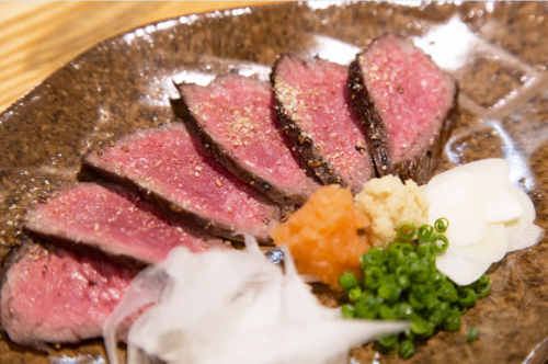 Beef thigh tataki