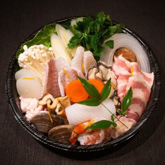 Yosenabe course ⇒ 4 dishes 8,000 yen (tax included)