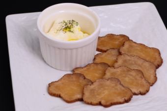 Smoked daikon radish and mascarpone cheese