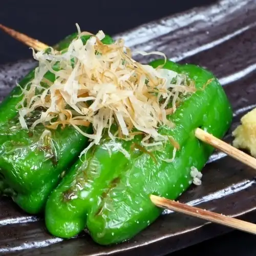 ピーマン串（生姜醤油で）
