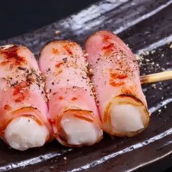 もちベーコン串