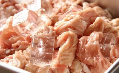 Ice-cured raw offal