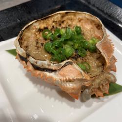 Grilled crab miso shell