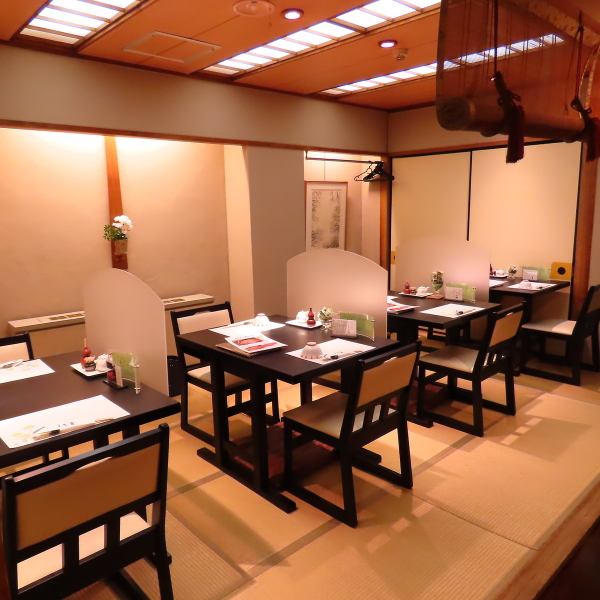 The spacious tatami room can accommodate up to 42 people.