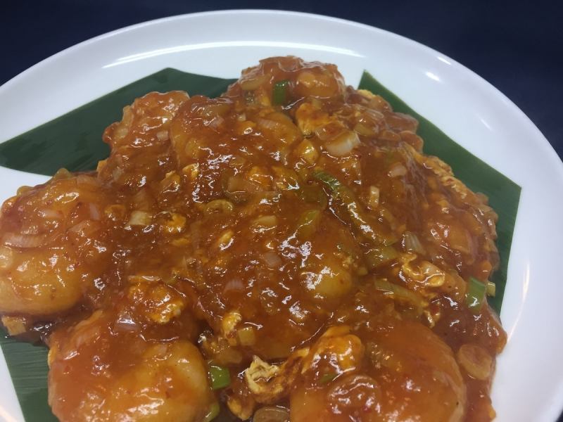 海老のチリソース煮◆定食:2380円(税込) / 単品:1880円(税込)