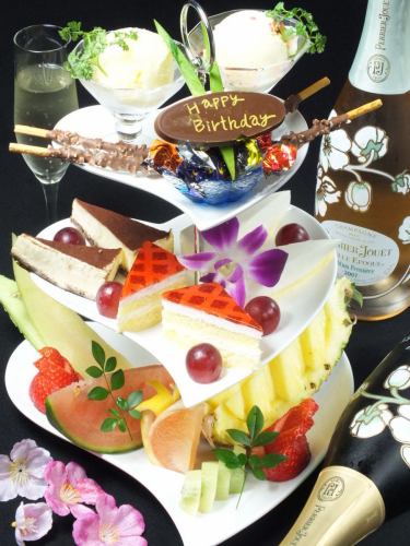 ☆Dessert plate and others can be produced on your birthday☆