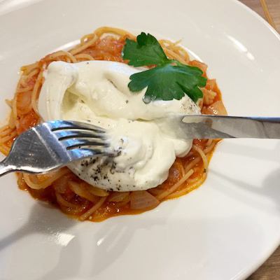 Reservation-only [burrata pasta] lunch