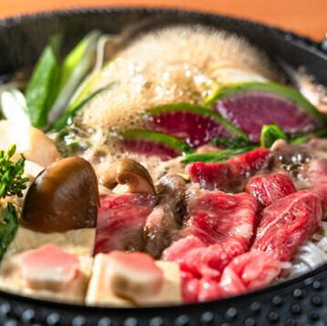 旨味が溶け出す逸品。しゃぶしゃぶorすき焼きから選べる【鍋セット】