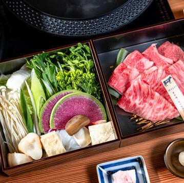 ランチ限定20食◆すき焼き・しゃぶしゃぶセット