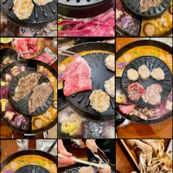 黒毛和牛サーロイン祭り！焼肉しゃぶしゃぶ食べ放題　飲み放題付き　120分コース