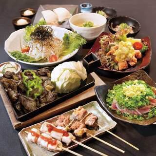 名物「もも焼き」&「串焼き」含む11品+生ビール含む2h飲み放題【親鳥コース】6500円(税込)