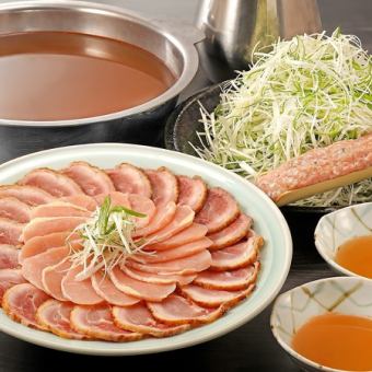 「神楽とり」のしゃぶしゃぶや〆雑炊含む7品+2h飲み放題『しゃぶしゃぶコース』8,000円 (税込)