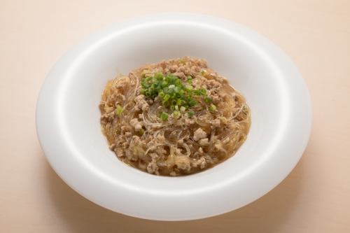 挽肉と春雨の炒め